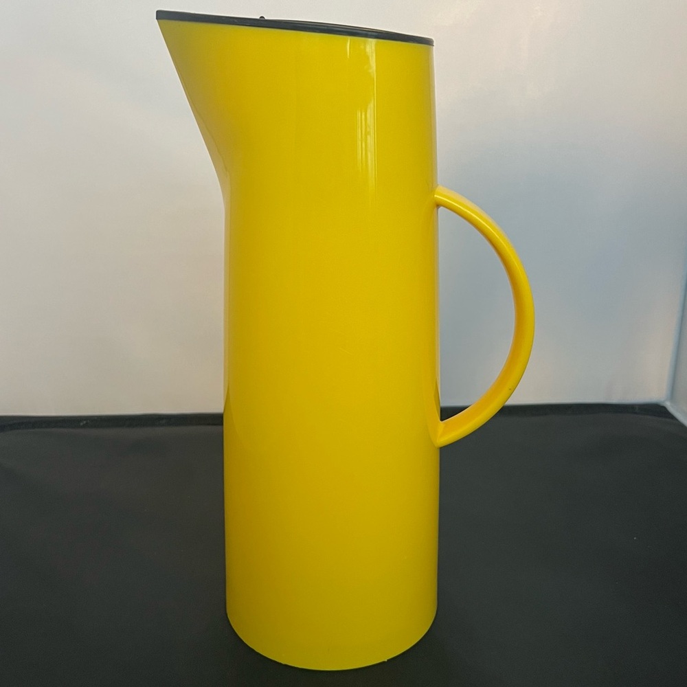Mikasa Yellow Carafe Pitcher Vintage Japan MCM Thermos Retro Yellow